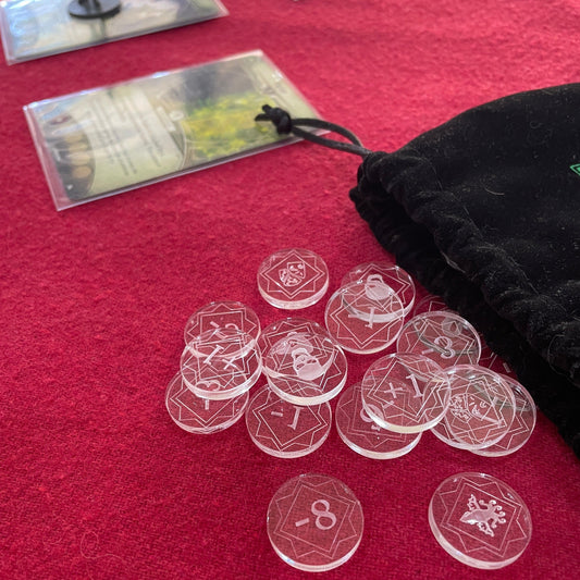 Clear Arkham horror LCG acrylic chaos tokens Pack
