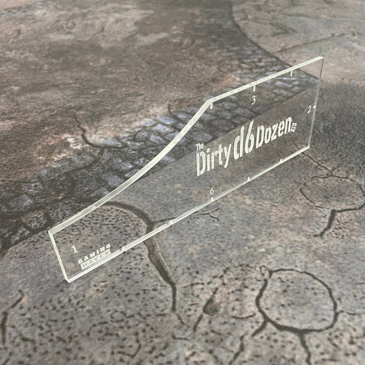 Dirty D6 Dozen Wargaming Measurement Tool