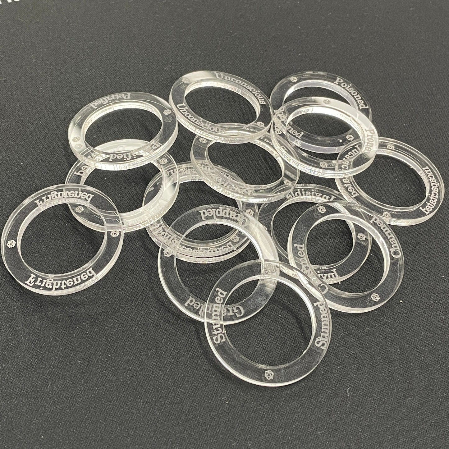 Acrylic D&D Condition Rings