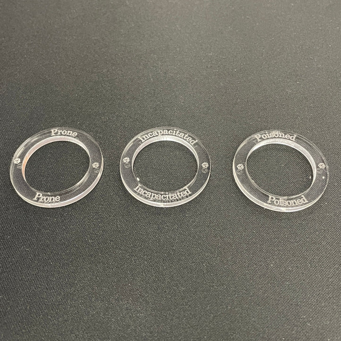 Acrylic D&D Condition Rings