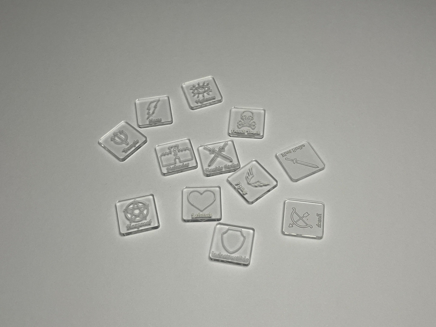Acrylic Magic the Gathering MTG keyword/ability counters