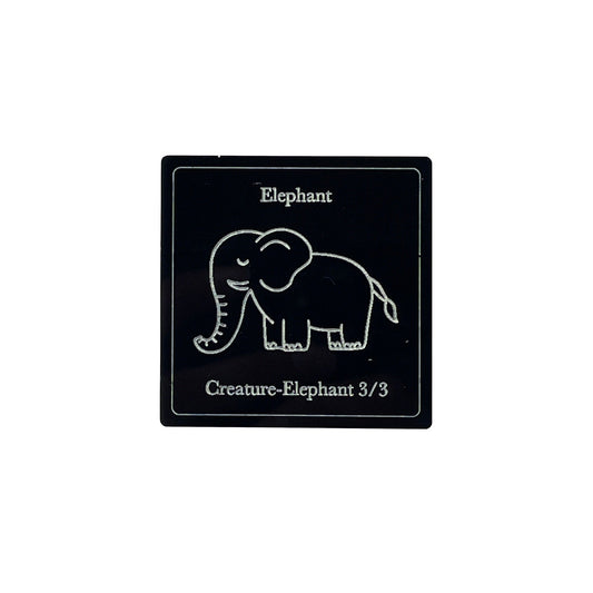 Acrylic magic the gathering elephant creature token
