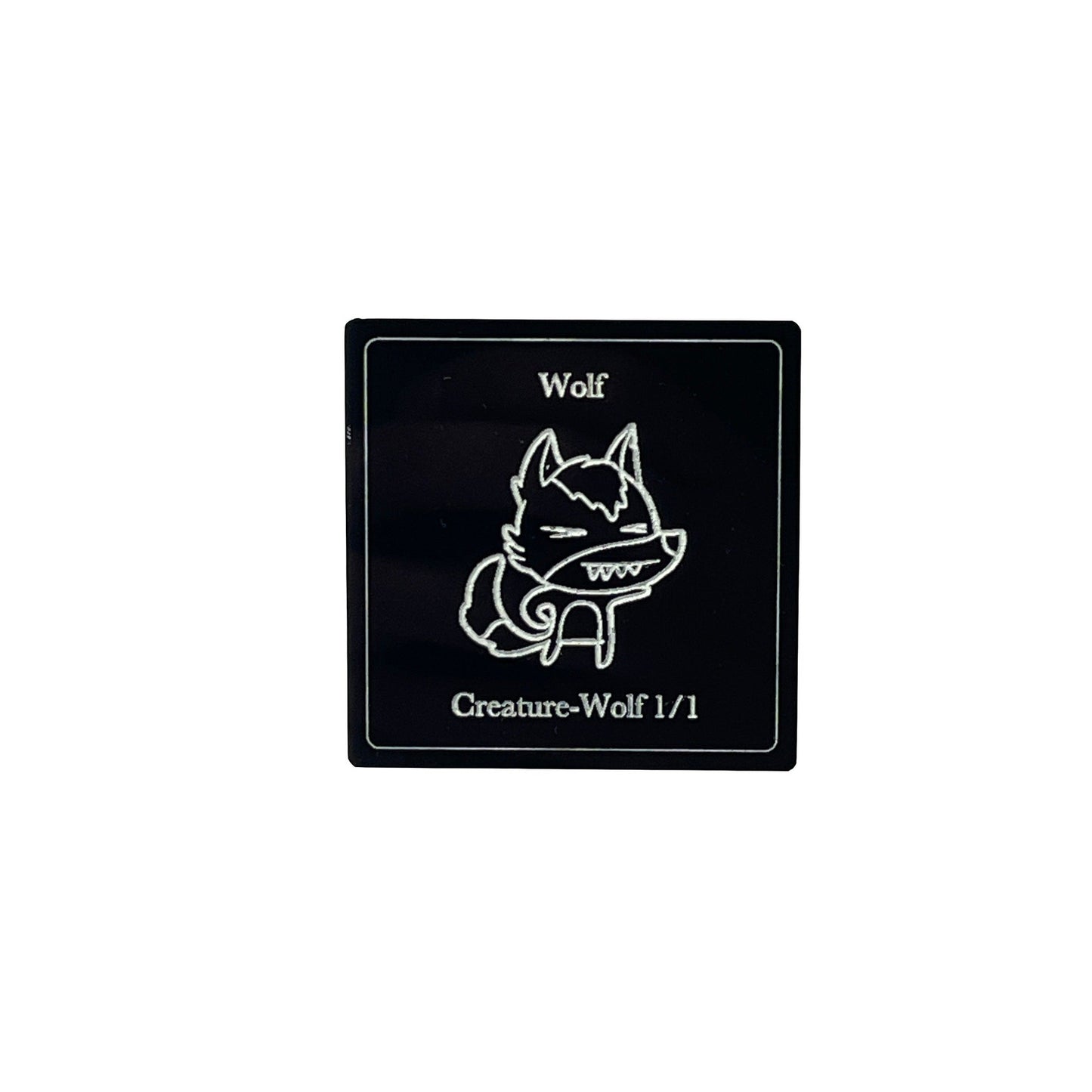 Acrylic magic the gathering MTG wolf creature token