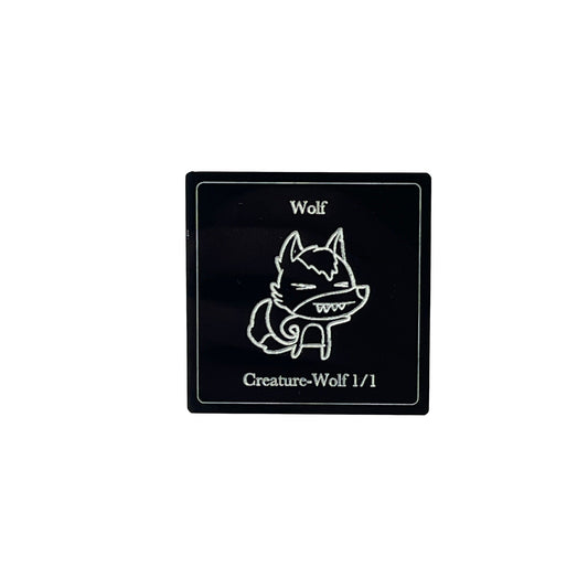 Acrylic magic the gathering MTG wolf creature token