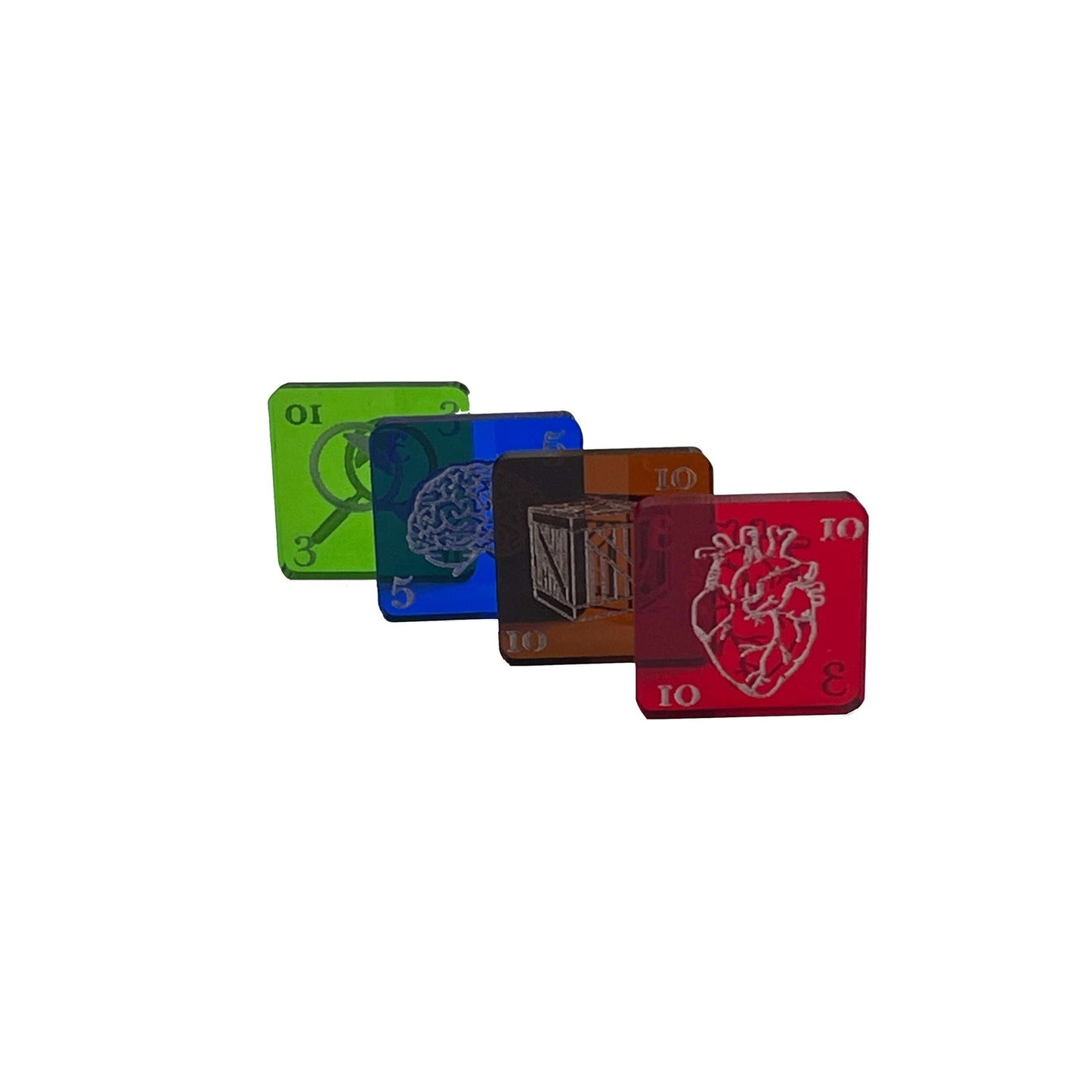 Transparent acrylic Arkham Horror LCG resource investigator pack - Board Games - Gaming Haven - Gaming Haven