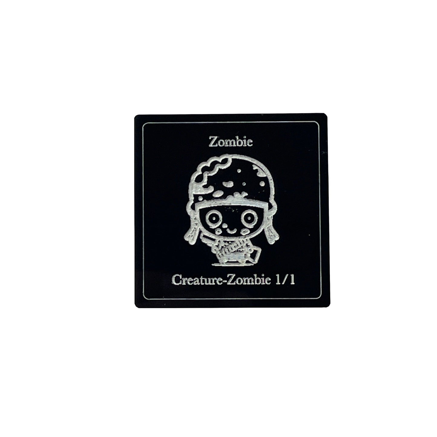 Acrylic magic the gathering MTG zombie creature token