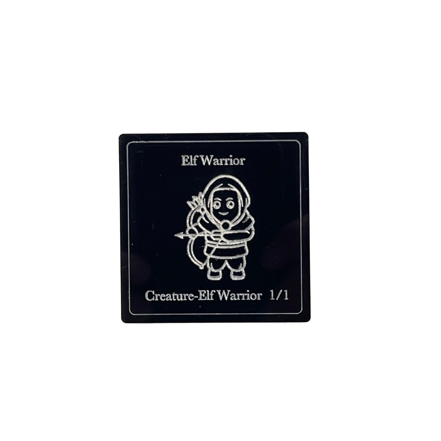 Acrylic magic the gathering MTG Elf Warrior creature token