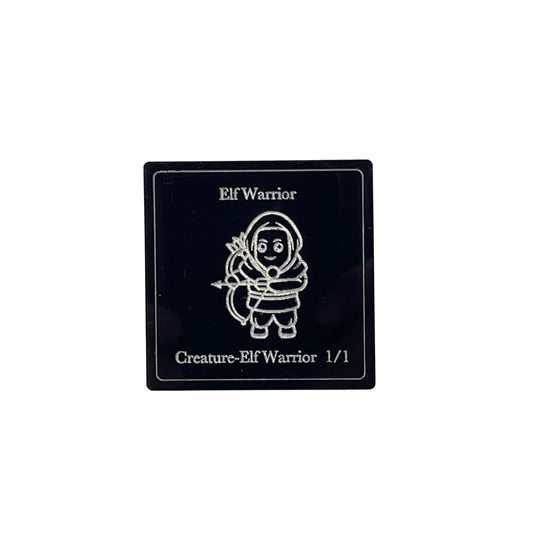 Acrylic magic the gathering MTG Elf Warrior creature token