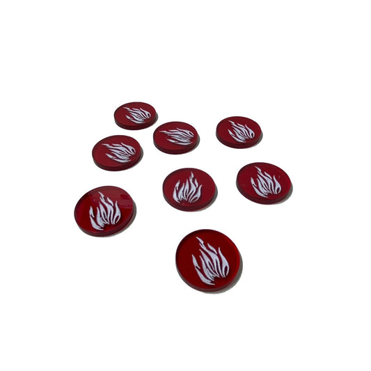 Cthulhu: Death May Die Acrylic Fire tokens