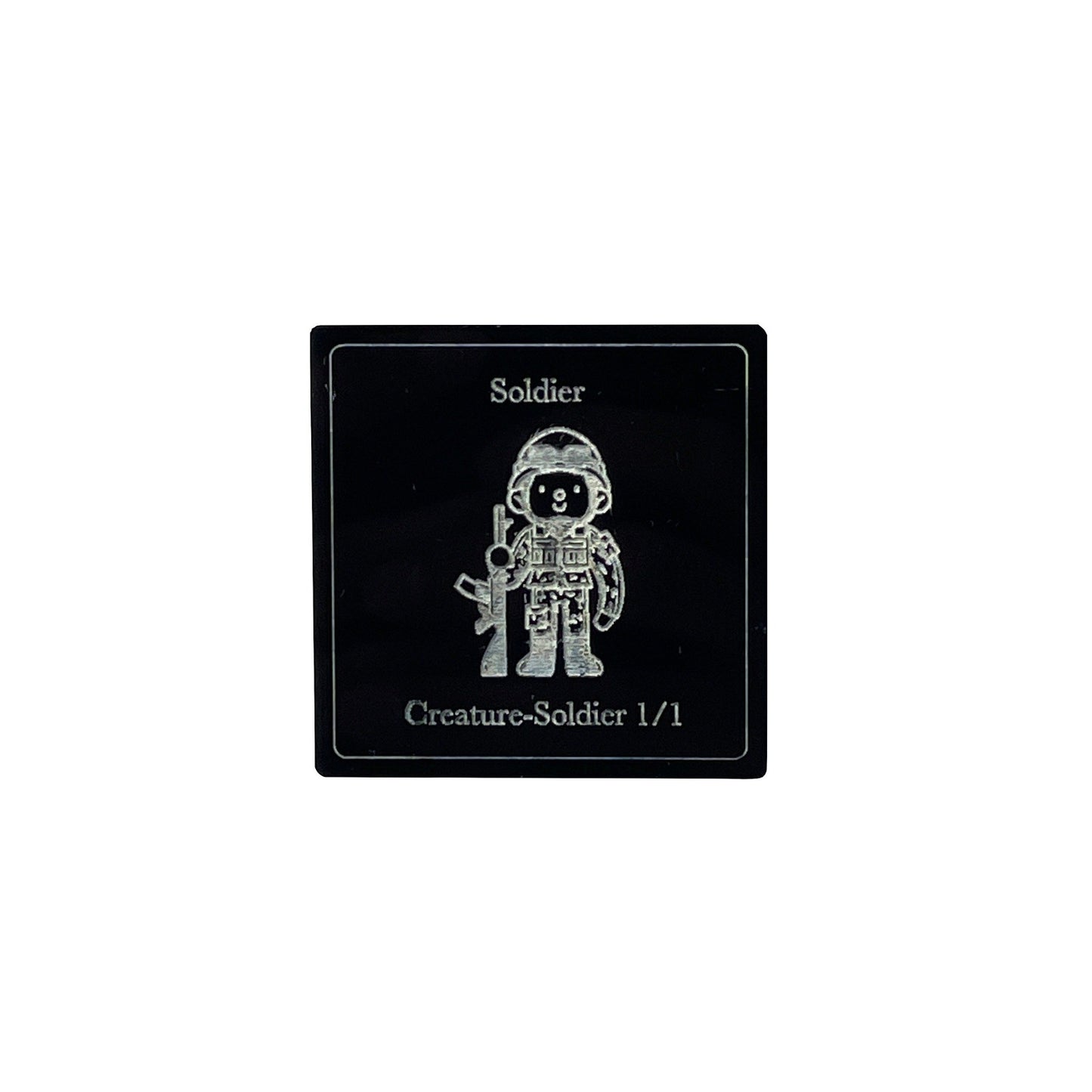 Acrylic magic the gathering MTG soldier creature token
