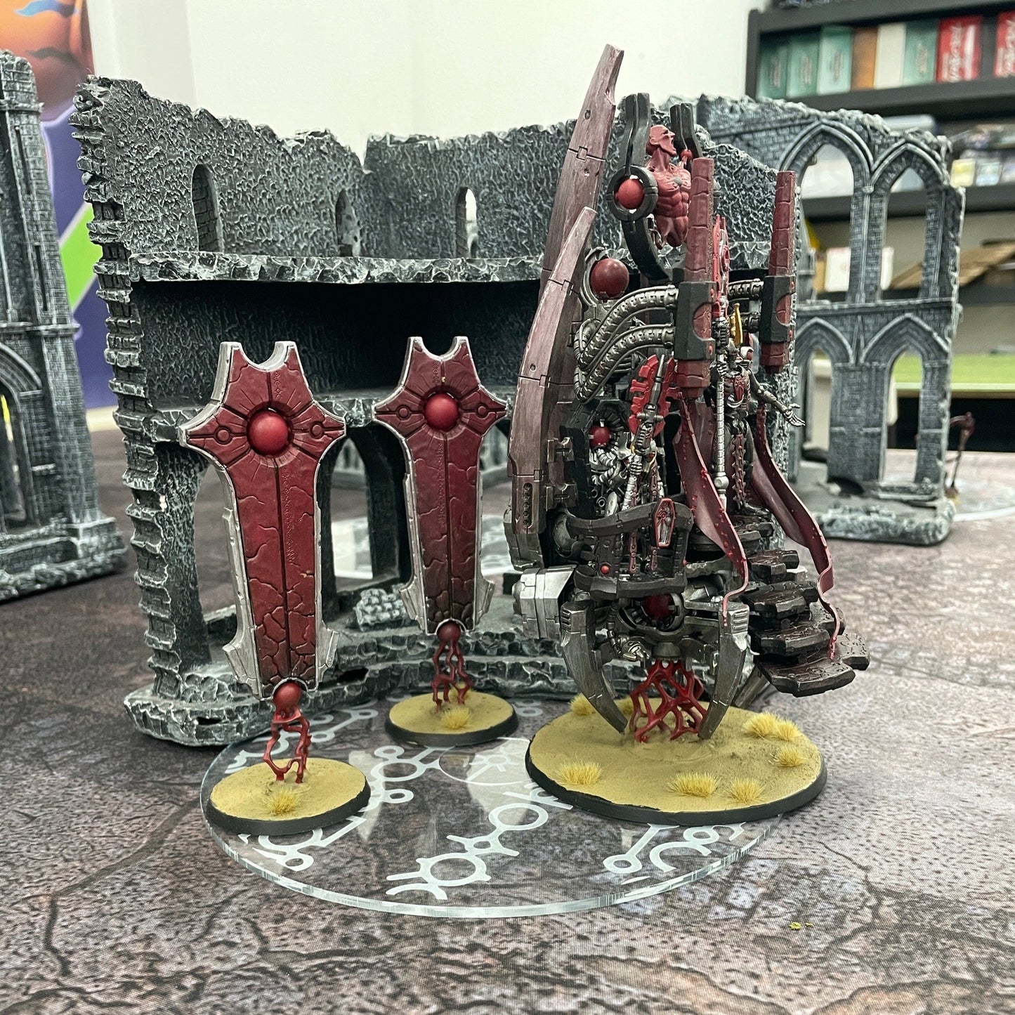 Custom Warhammer acrylic objective markers