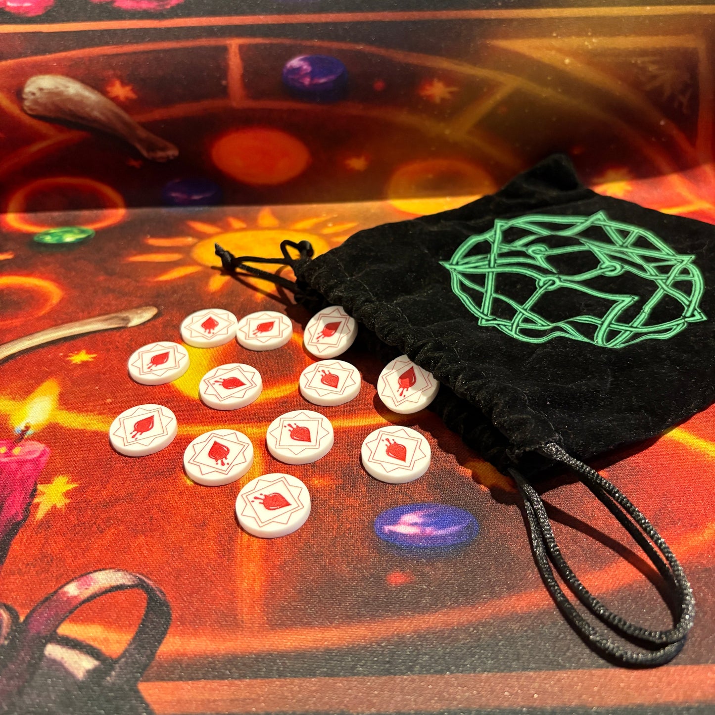 Arkham horror LCG acrylic Blood chaos tokens