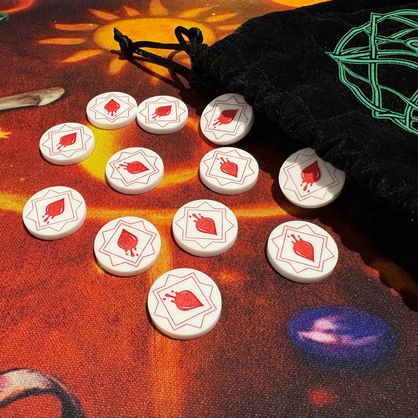 Arkham horror LCG acrylic Blood chaos tokens