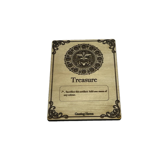 Wooden Magic the gathering MTG Treasure token