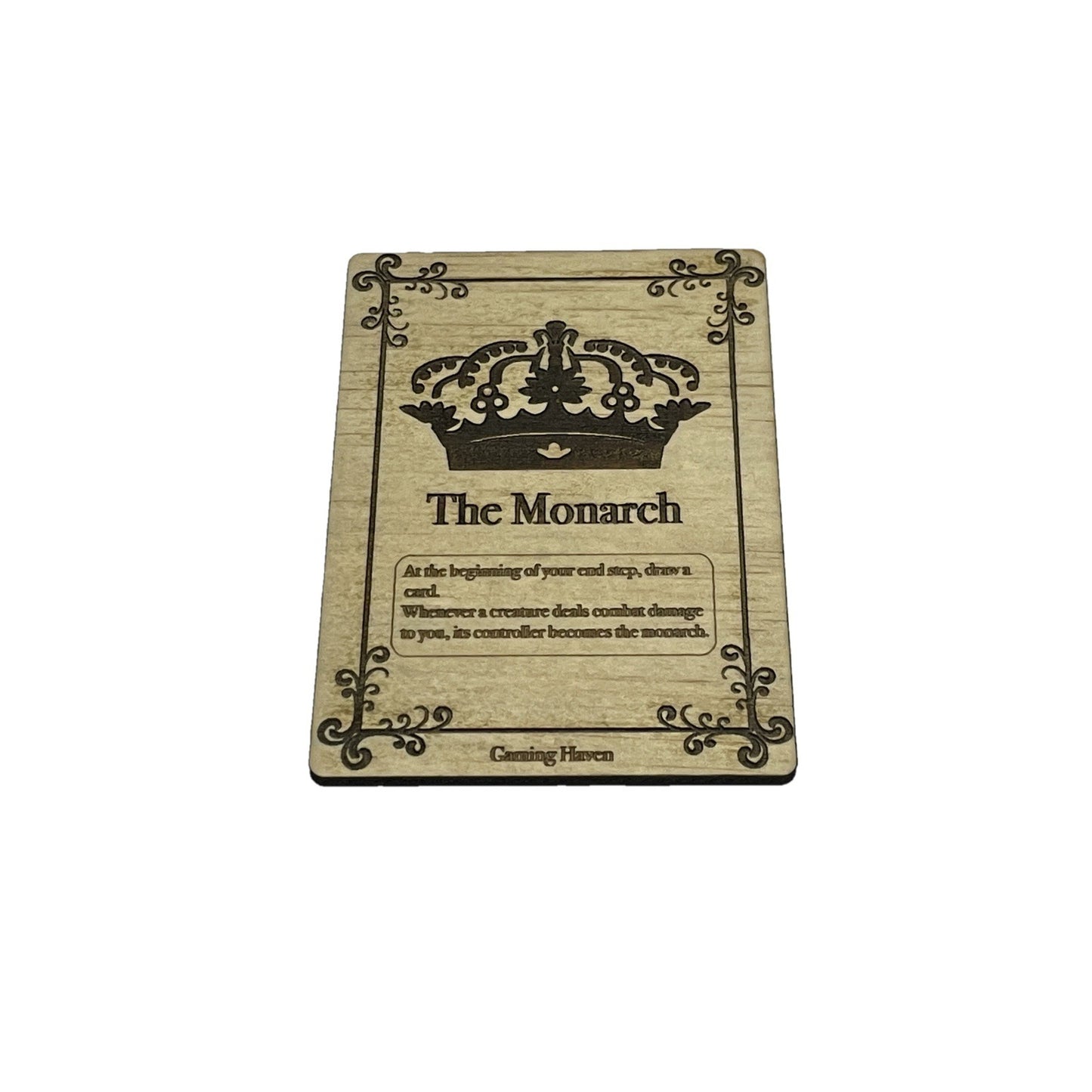 Wooden Magic the gathering MTG monarch token